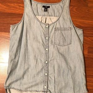 Gap Chambray Tank Top